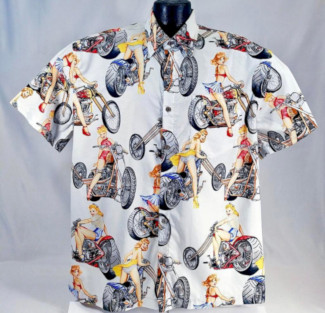 Pinup girls Motorcycle Hawaiian shirt